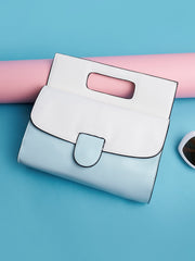 Women's The Envelope Hand Bag - Powder Blue & Ivory White