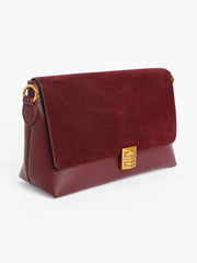 Women's The Velvet Block Shoulder Bag - Wine Red