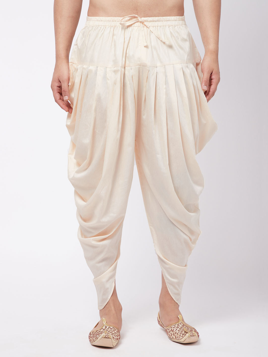 Men's Cream Cowl Dhoti