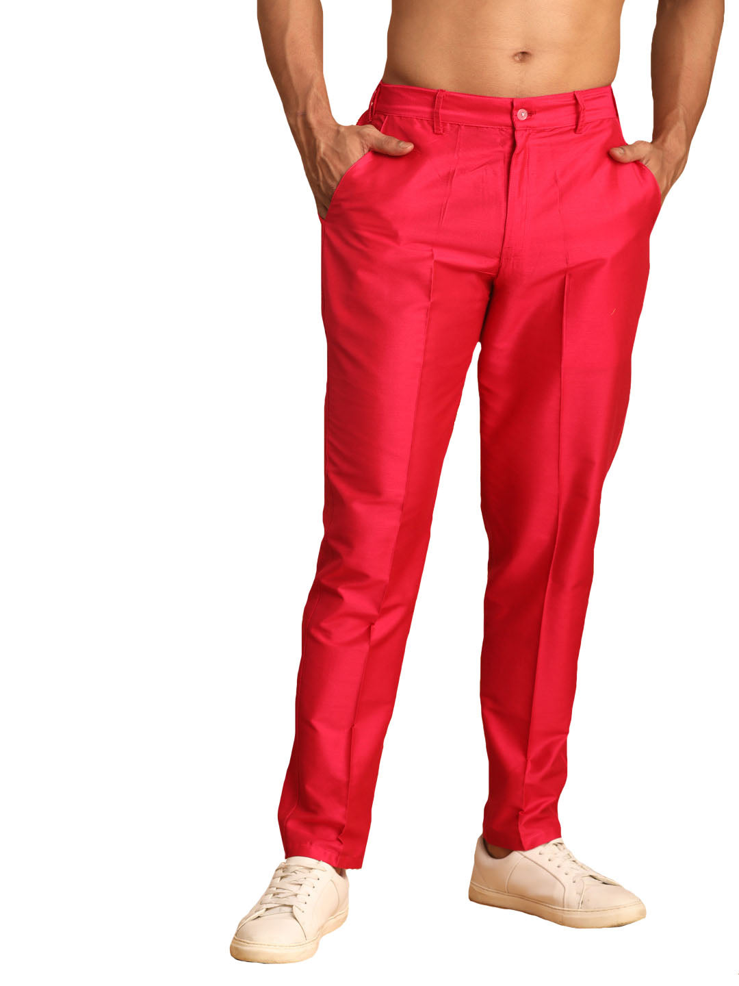 Men's Pink Viscose Pant Style Pyjama