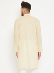 Men's Cream Cotton Kurta