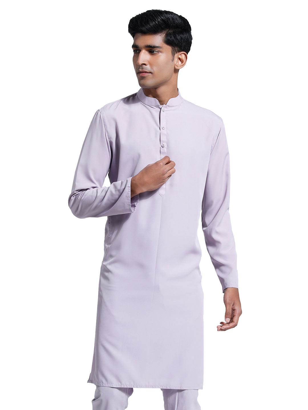 Men's Purple Crepe Kurta