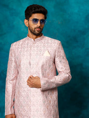 Men's Purple Silk Blend Sherwani Only Top