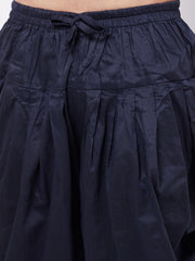 Men's Navy Blue Cowl Dhoti