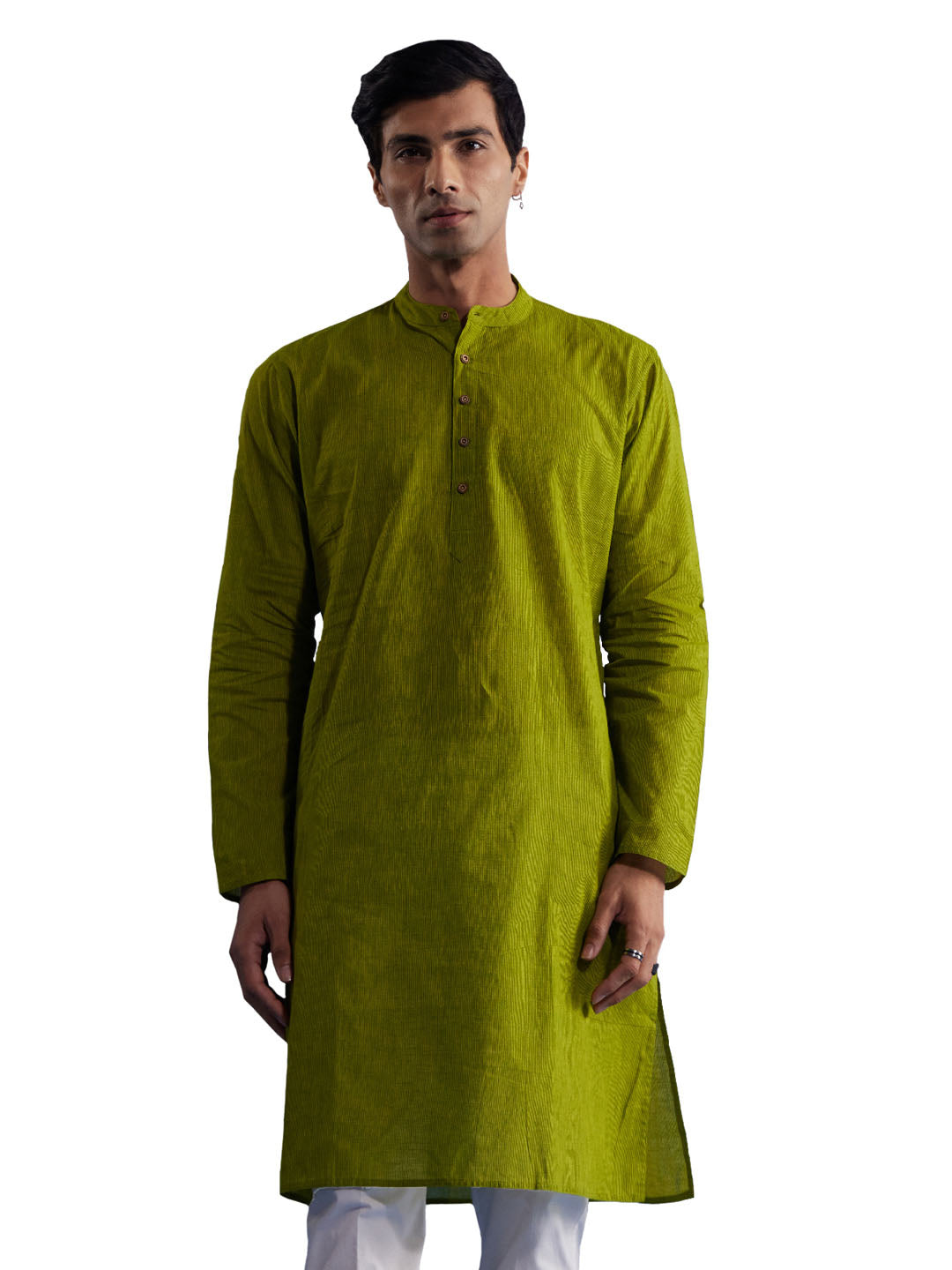 Men's Green Pure Cotton Kurta