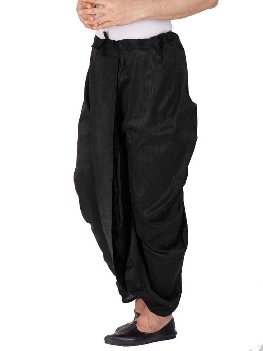 Men's Black Silk Blend Dhoti