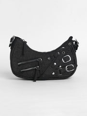 Women's The Denim Shoulder Bag - Charcoal Black