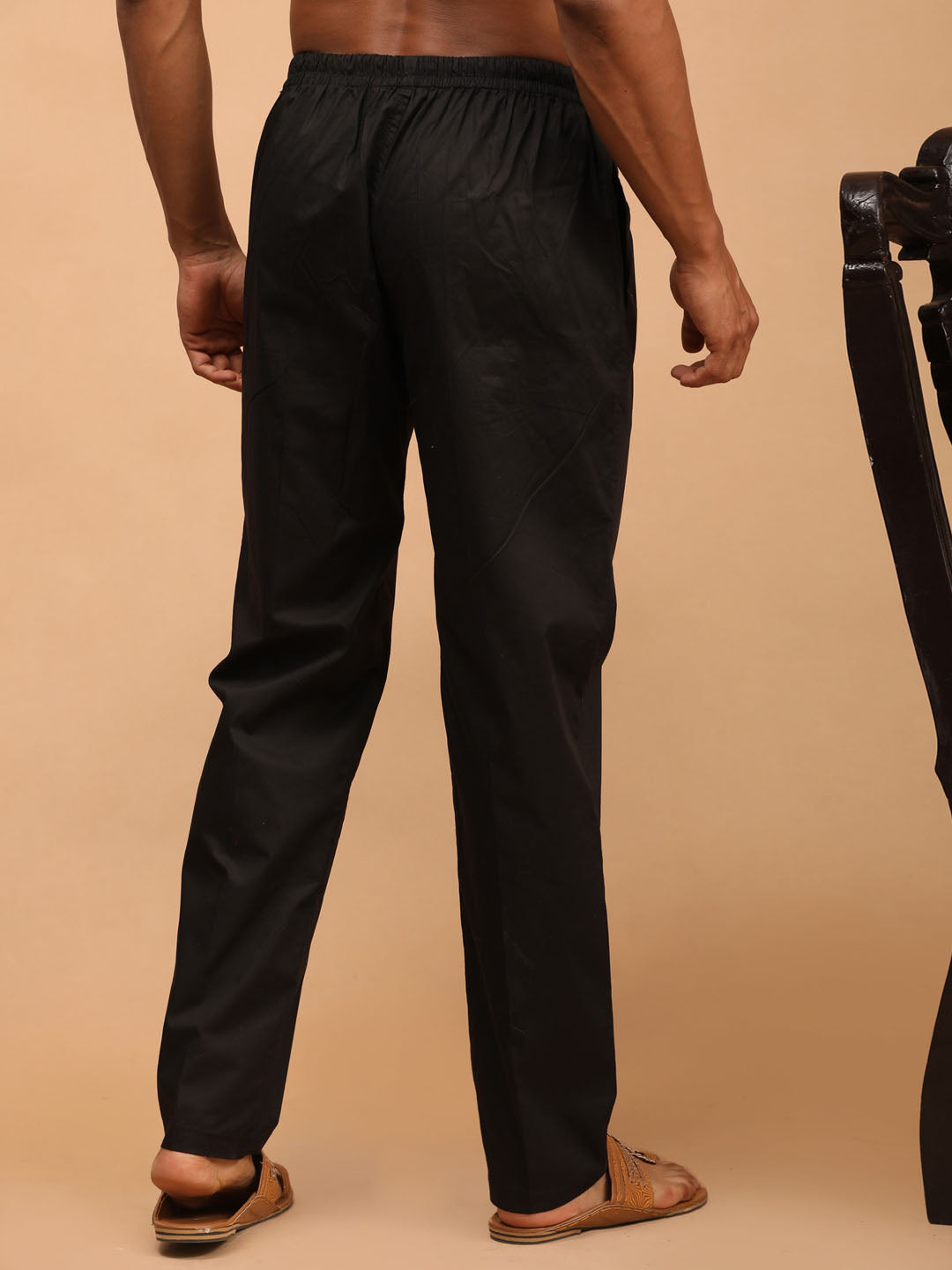 Men's Black Cotton Pant Style Pyjama