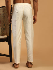 Men's Cream Viscose Pant Style Pyjama