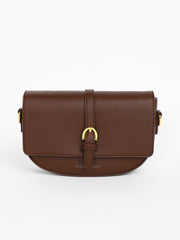 Women's The Tang-Buckle Shoulder Bag - Coffee Brown