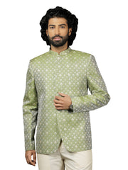 Men's Green Silk Blend Jodhpuri