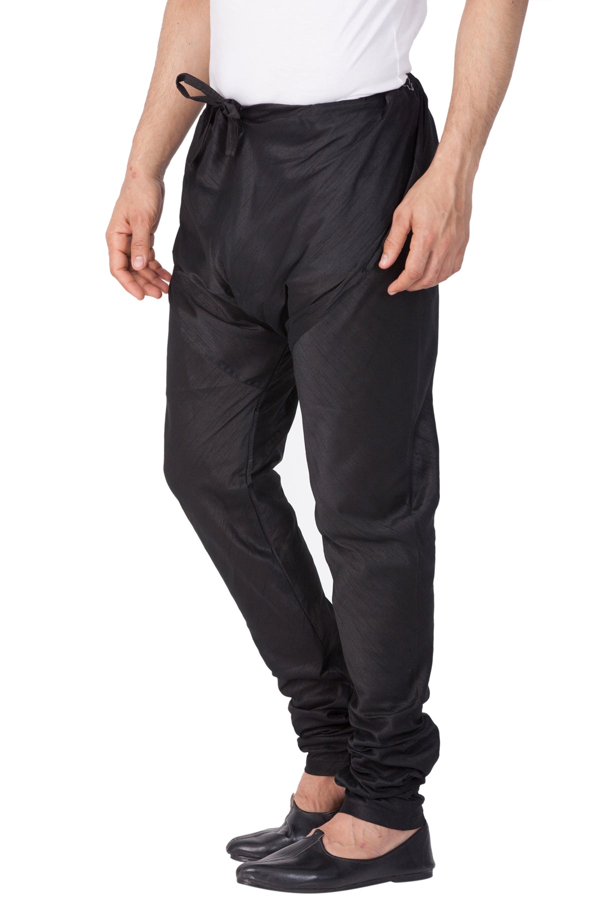 Men's Black Silk Blend Pyjama