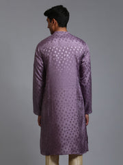 Men's Purple Silk Blend Kurta