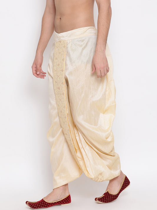 Men's Gold Silk Blend Dhoti