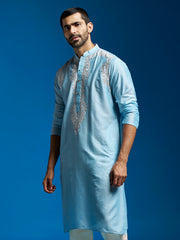 Men's Aqua Viscose Kurta