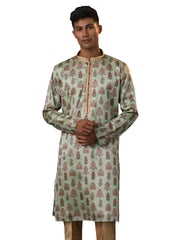 Men's Aqua Silk Blend Kurta