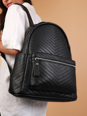 Women's The Chevron Curve Backpack - Onyx Black