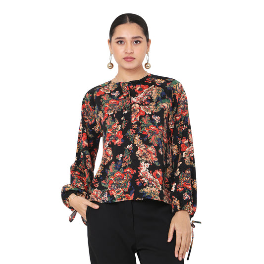 Kuro Floral Printed Top