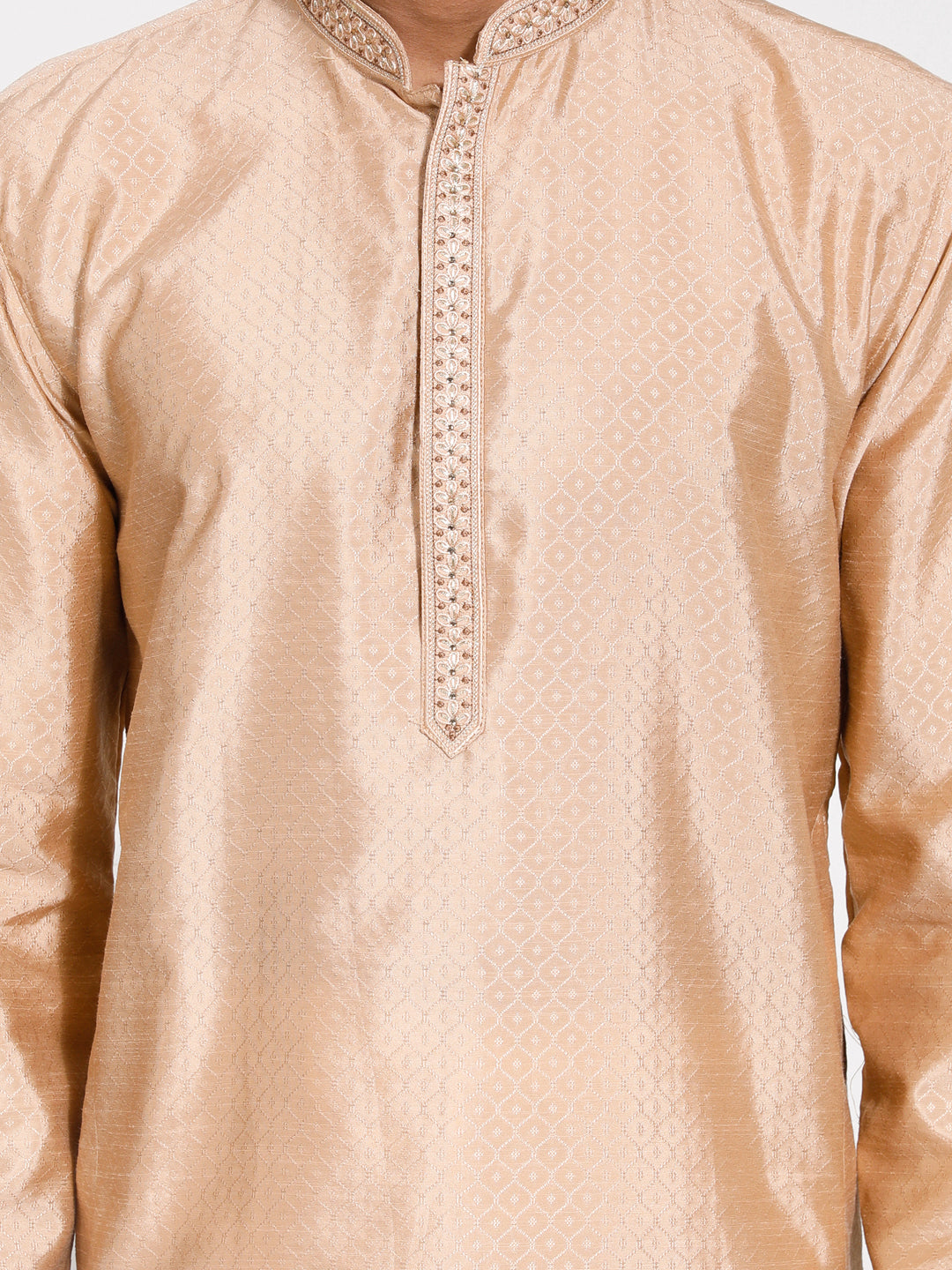 Men's Cream Silk Blend Kurta