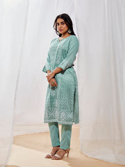 Women's Mint Green Kurta Set