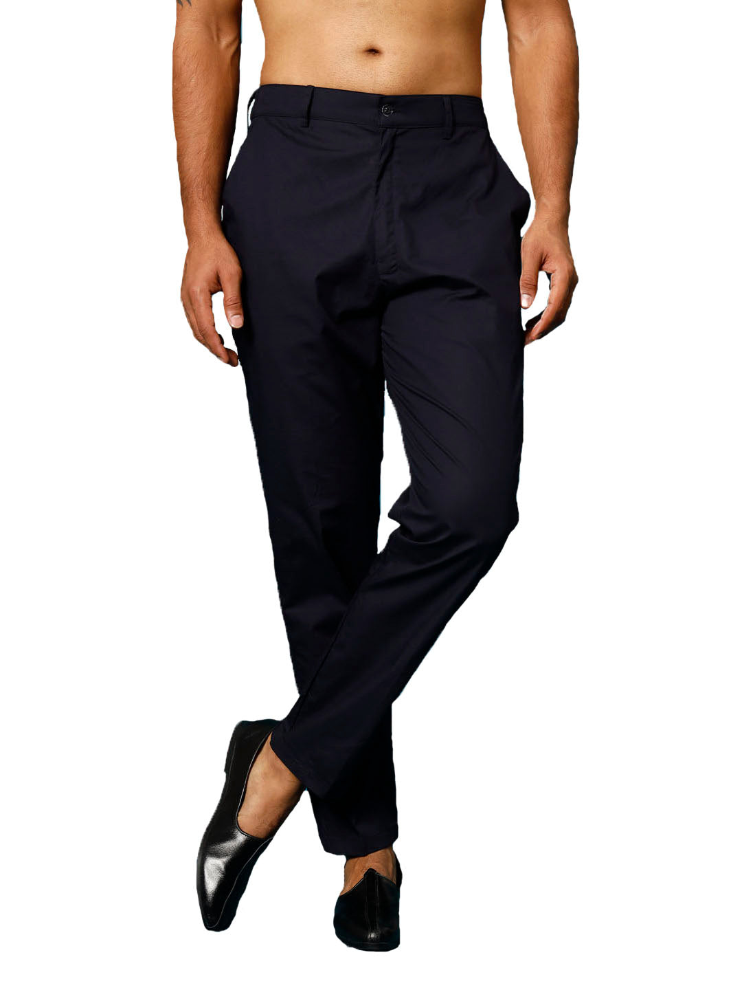 Men's Navy Blue Cotton Pant Style Pyjama