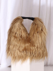 Women's The Fur Hobo Bag - Beige