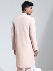 Men's Peach Crepe Kurta