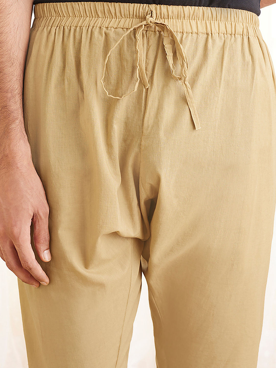 Men's Beige Cotton Pyjama