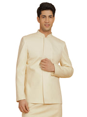 Men's Cream Cotton Linen Jodhpuri