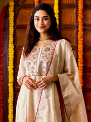 Women's Cream Kurta Set