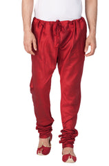 Men's Maroon Silk Blend Pyjama