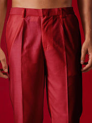 Men's Maroon Viscose Pant Style Pyjama