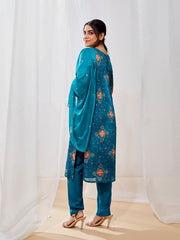 Women's Blue Kurta Set