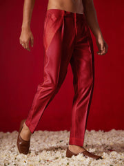 Men's Maroon Viscose Pant Style Pyjama