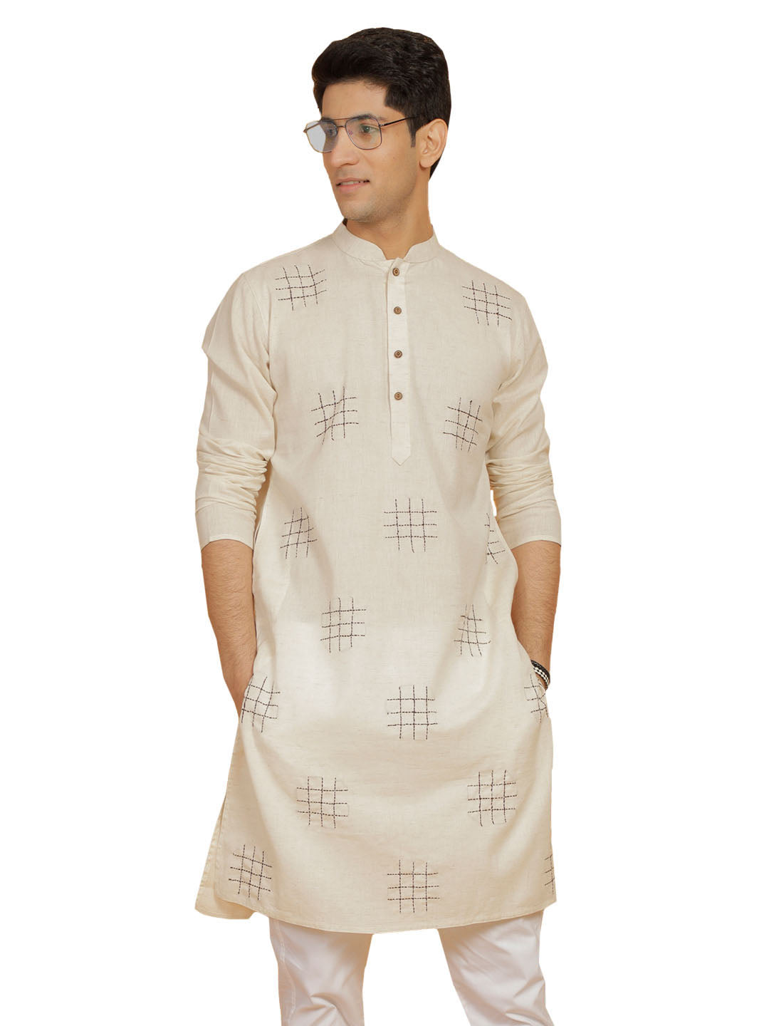 Men's Cream  Kora Kurta