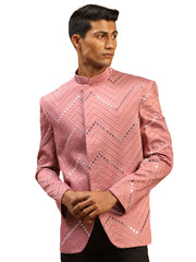 Men's Onion Pink Viscose Jodhpuri