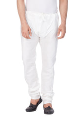 Men's White Silk Blend Pyjama