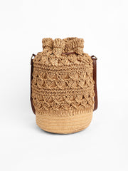 Women's The Straw Bucket Bag - Beige