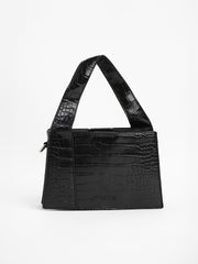 Women's The Frivola Croc Hand Bag - Onyx Black