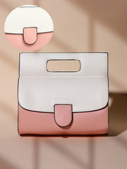 Women's The Envelope Hand Bag - Flamingo Pink & Ivory White