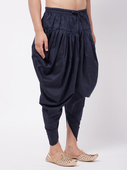 Men's Navy Blue Cowl Dhoti