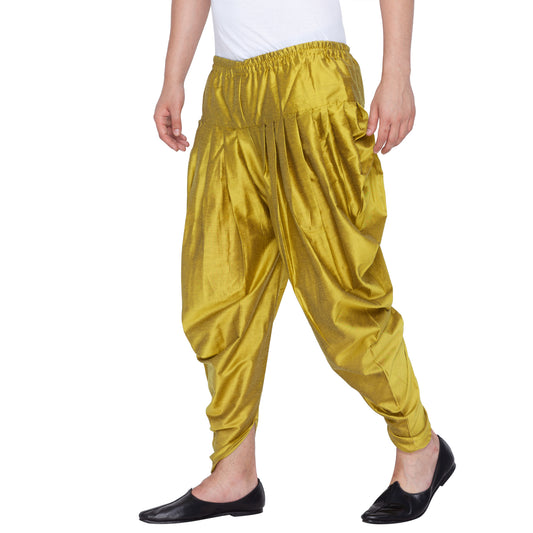 Men's Green Cotton Blend Dhoti