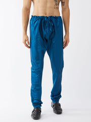 Men's Turquoise Silk Blend Pyjama