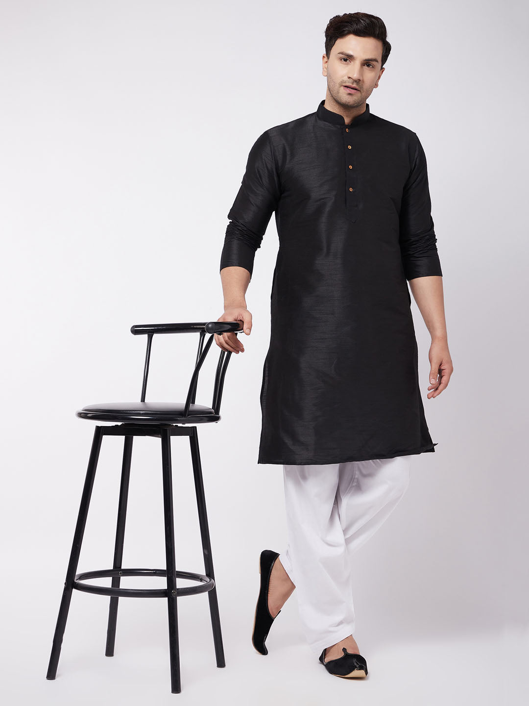 Men's White Cotton Patiala Salwar