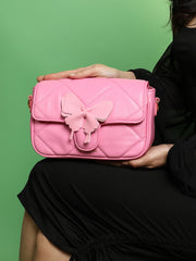 Women's The Quilted Butterfly Shoulder Bag - Barbie Pink