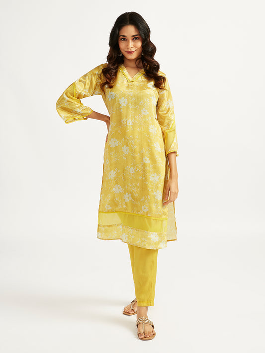 Women's Yellow Kurta Set