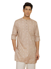 Men's Beige Cotton Kurta