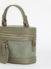 Women's The Velvet Oval Bucket Bag - Olive Green