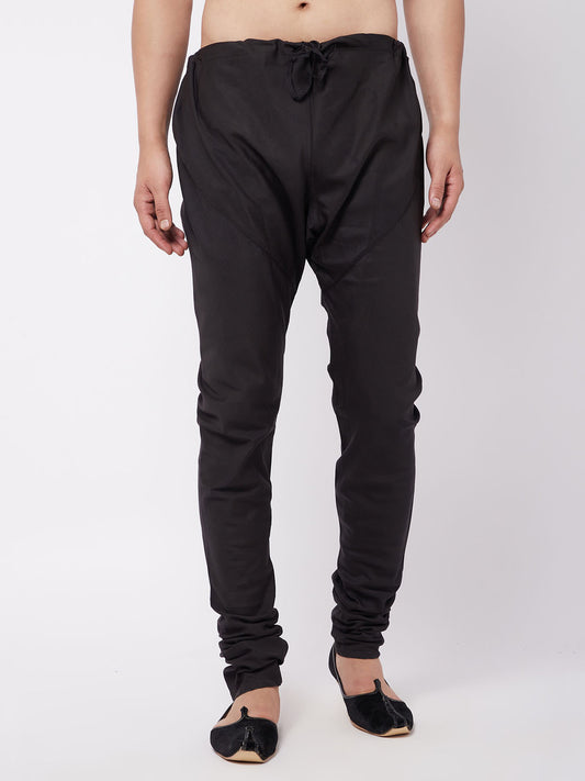 Men's Black Cotton Blend Pyjama