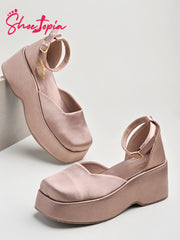 Shoetopia Stylish Peach Chic Pumps For Women & Girls